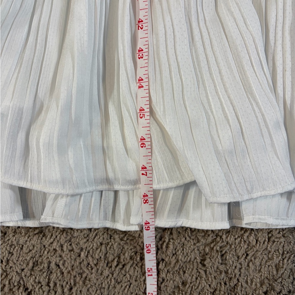 Lulus Tier and Far White Tiered Pleated Halter Midi Dress - Picture 8 of 11